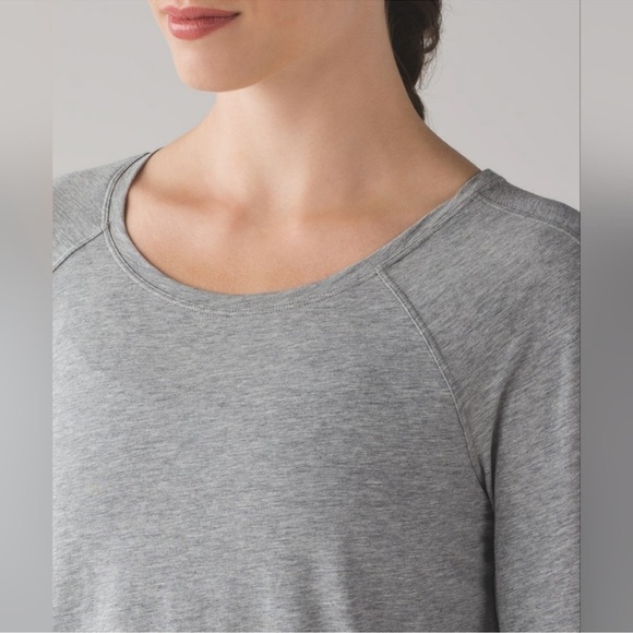 Lululemon Emerald Long Sleeve Heathered Medium Grey - Picture 2 of 10